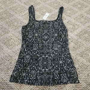 White House Black Market Shiny Jacquard Cami